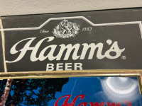 HAMM'S BEER ACRYLIC PLASTIC BEAR IN WATER GRAPHIC DESIGN WALL HANGING SIGN - 4