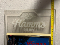 HAMM'S BEER ACRYLIC PLASTIC BEAR IN WATER GRAPHIC DESIGN WALL HANGING SIGN - 8