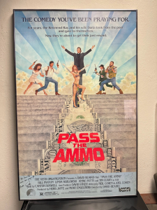 PASS THE AMMO FRAMED & SIGNED MOVIE POSTER