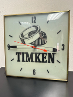 TIMKEN COMPANY BEARING CAR PARTS LIGHT UP ADVERTISING CLOCK