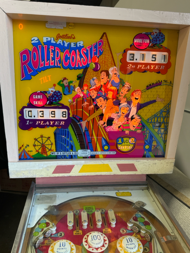 ROLLER COASTER 2 PLAYER CLASSIC PINBALL MACHINE GOTTLIEB