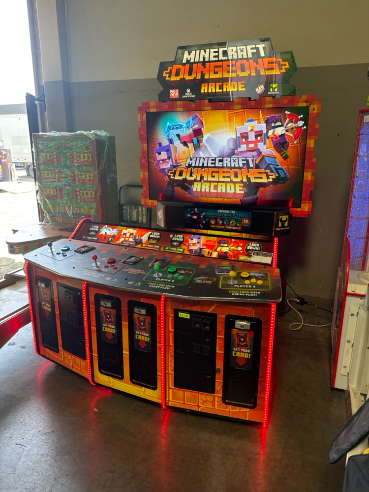 MINECRAFT DUNGEONS ARCADE RAW THRILLS ARCADE GAME 4 PLAYER