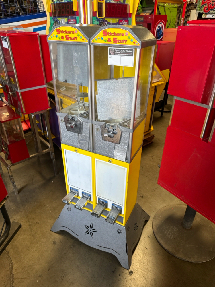 STICKERS & STUFF 4 SLOT TATTOO DISPENSER & 2 CAPSULE DISPENSER