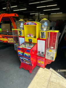 PLAY MORE BOWLING COIN VENDING CAPSULE STICKER DISPENSER