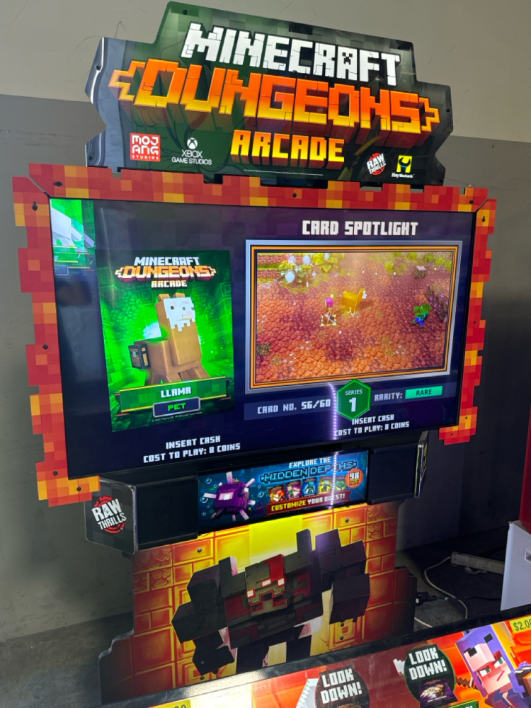 MINECRAFT DUNGEONS ARCADE DELUXE RAW THRILLS ARCADE GAME