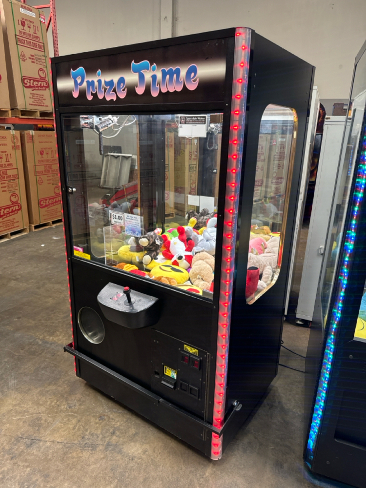 PRIZE TIME CRANE PRIZE REDEMPTION CLAW MACHINE W/ PRIZES