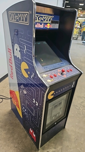 RED BULL PAC-MAN PIXEL BASH ARCADE GAME W/ BUILT IN MINI-FRIDGE
