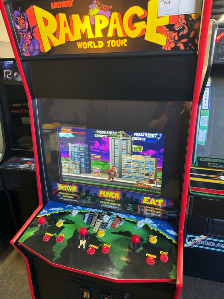RAMPAGE UPRIGHT 3 PLAYER ARCADE GAME W/ LCD MONITOR BRAND NEW BUILD