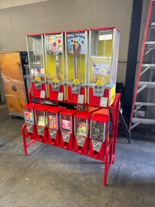 10 HEAD RED BULK VENDING MACHINE