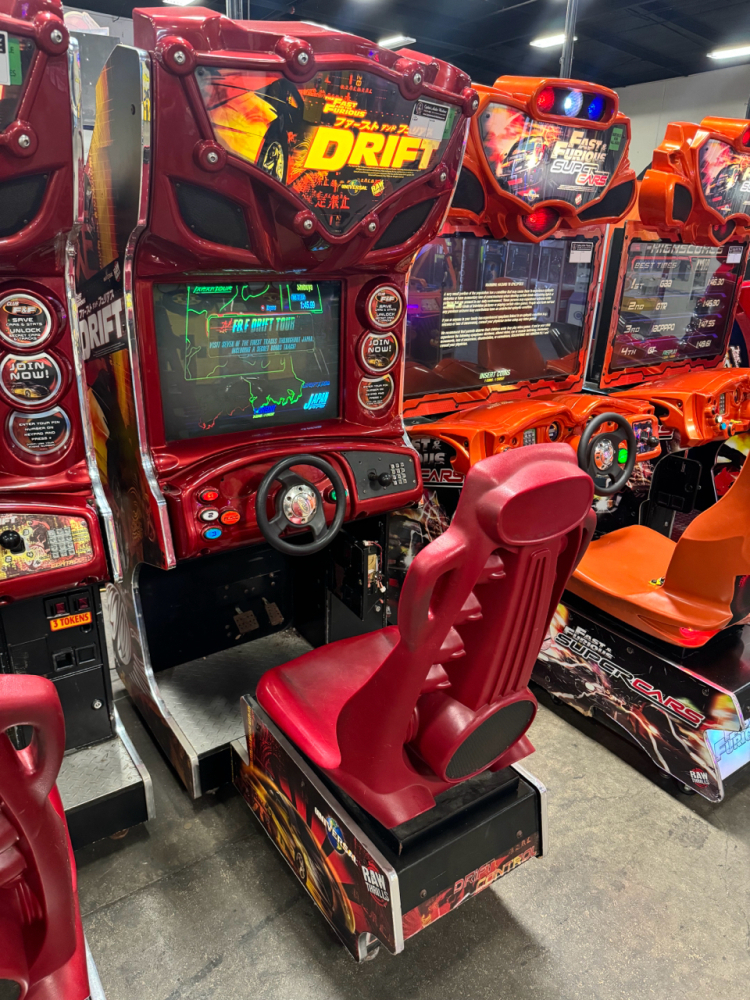 DRIFT FAST & FURIOUS DEDICATED RED CAB ARCADE GAME RAW THRILLS