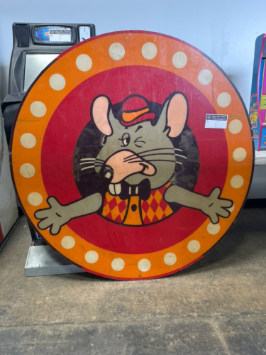 CHUCK E. CHEESE OUTDOOR SIGN PLEXI 55" DIAMETER CCE AUTHENTIC