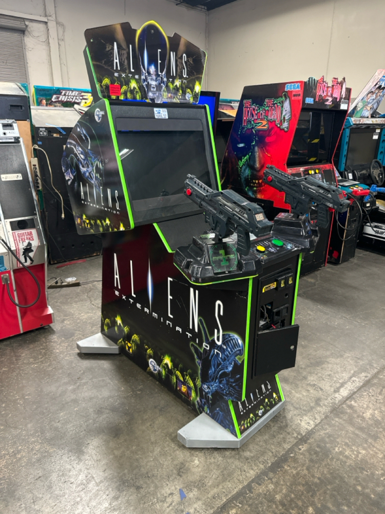 ALIENS EXTERMINATION TWO PLAYER FIXED GUN SHOOTER ARCADE GAME