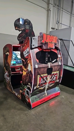 JURASSIC PARK DELUXE ENVIRONMENTAL ARCADE GAME RAW THRILLS