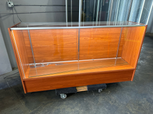 GLASS & WOOD DISPLAY CASE SHOW CABINET #2