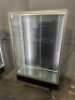GLASS VERTICAL DISPLAY CURIO CABINET FRONT SLIDE DOORS #4 - 5