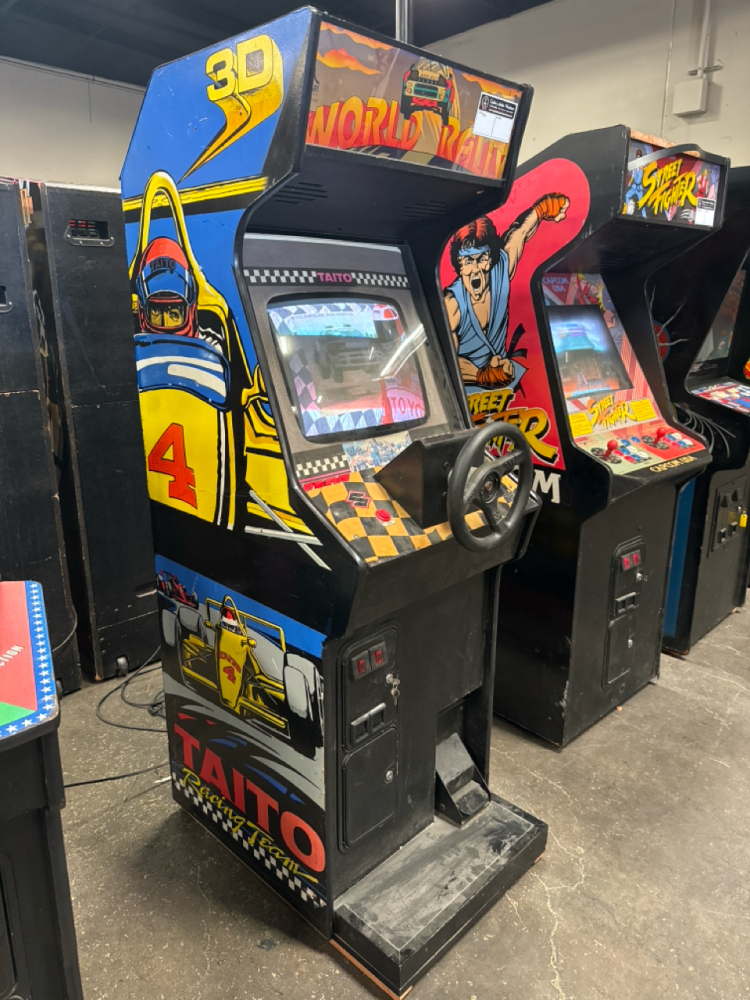 WORLD RALLY UPRIGHT RACING ARCADE GAME ATARI