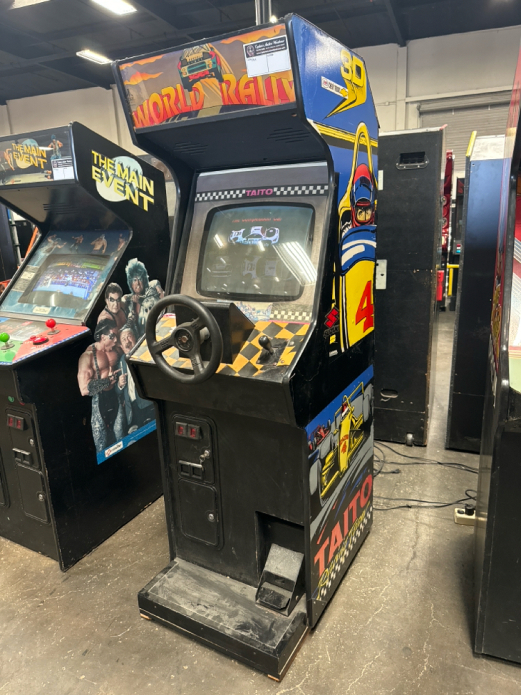 WORLD RALLY UPRIGHT RACING ARCADE GAME ATARI