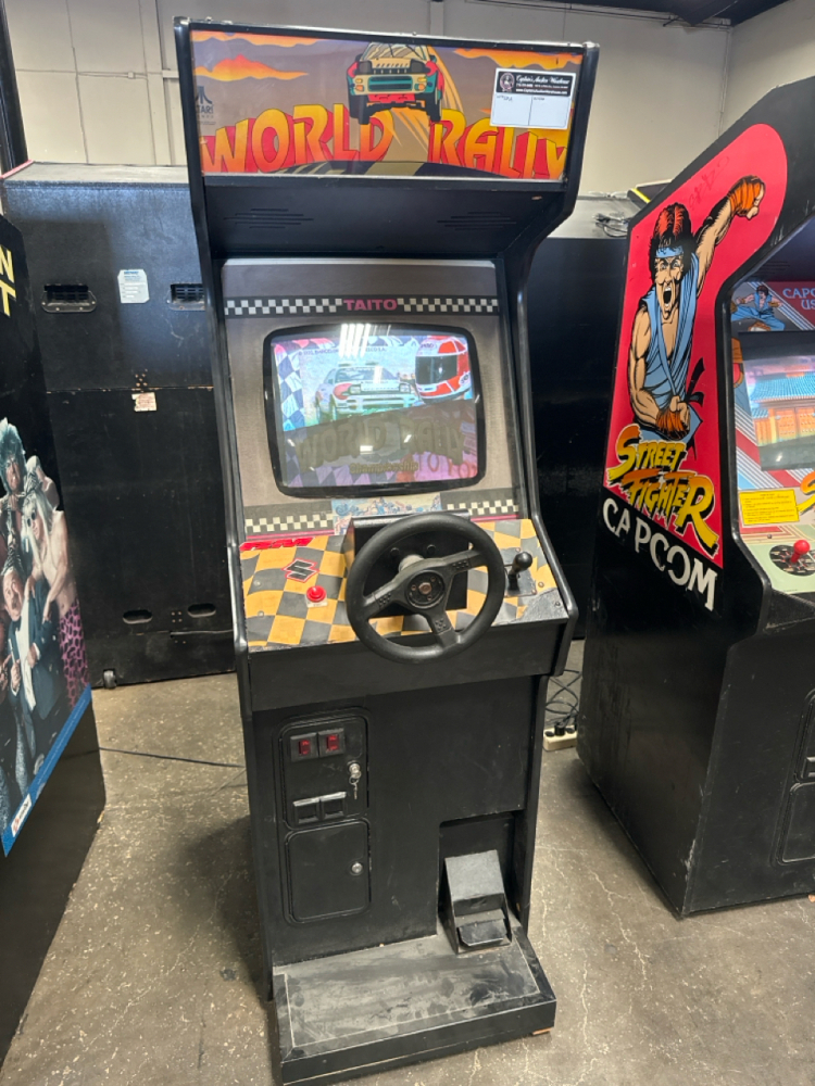 WORLD RALLY UPRIGHT RACING ARCADE GAME ATARI
