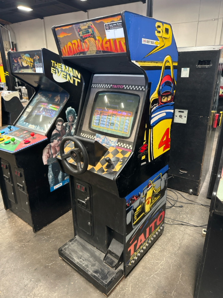 WORLD RALLY UPRIGHT RACING ARCADE GAME ATARI