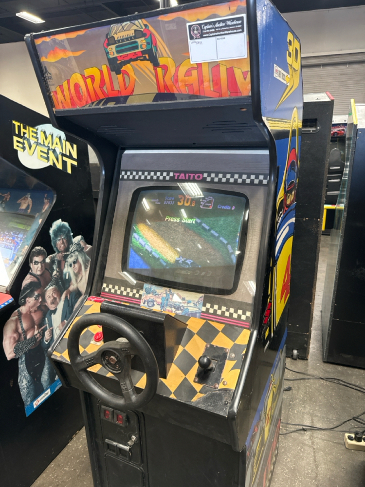 WORLD RALLY UPRIGHT RACING ARCADE GAME ATARI