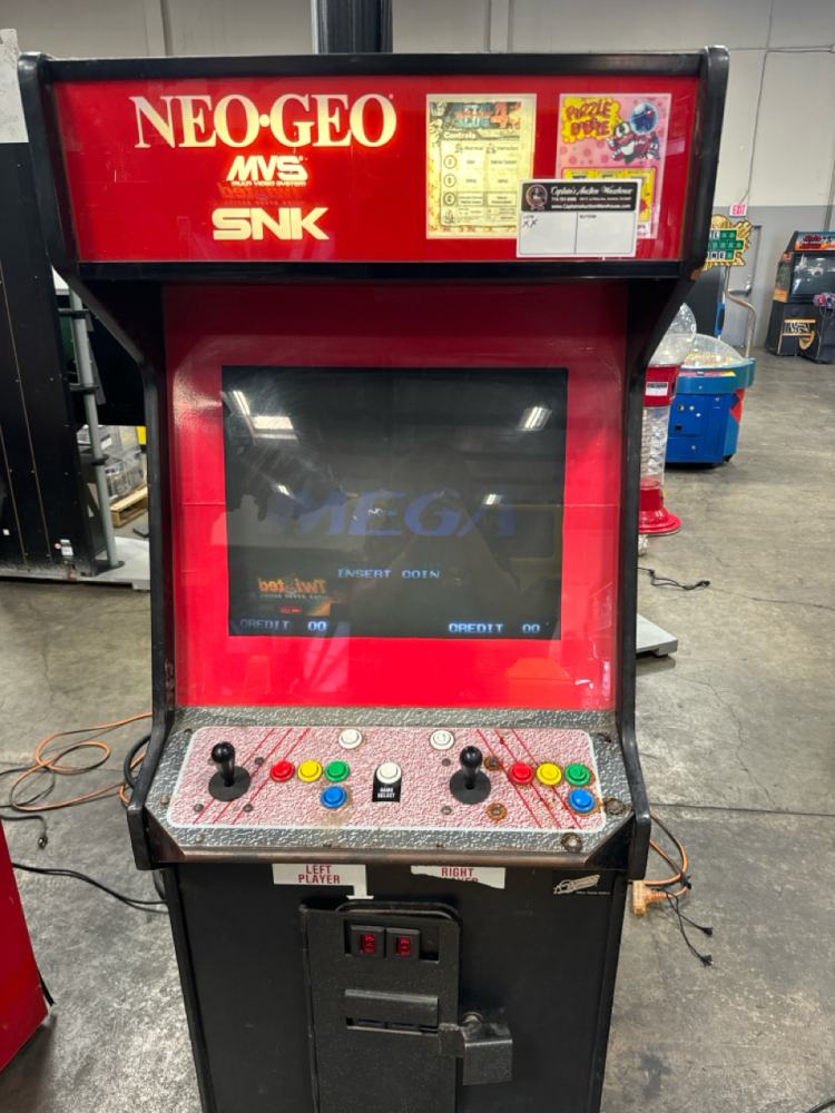 NEO GEO MVS SNK 2 SLOT W/ METAL SLUG 4 & PUZZLE BOBBLE DYNAMO CAB