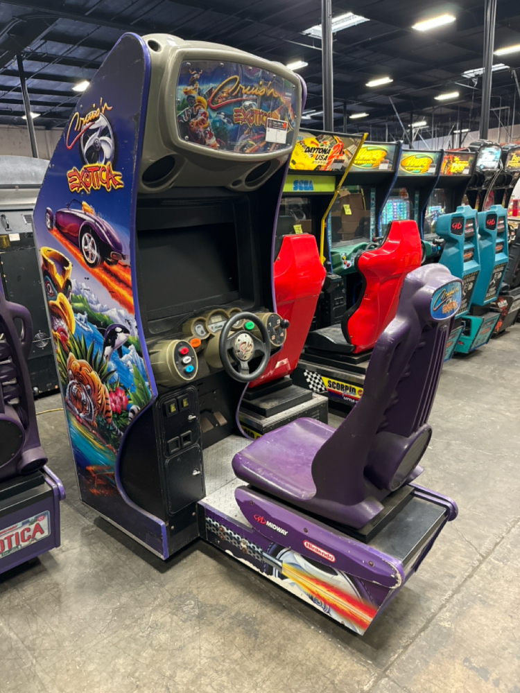 CRUISIN EXOTICA SITDOWN DRIVER ARCADE GAME MIDWAY #12