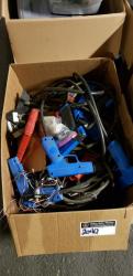 1 BOX LOT MISC ARCADE GAME HAPP GUNS ETC.