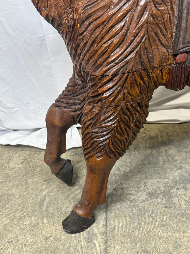 ANTIQUE WOODEN CAROUSEL RAM