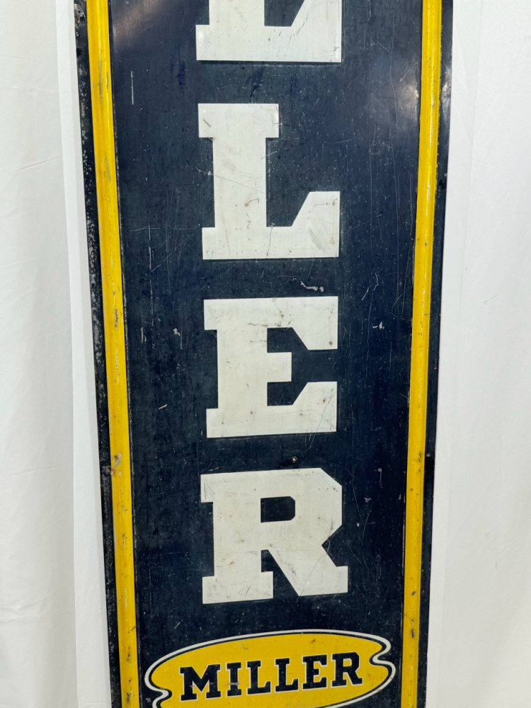 Miller Tires ヴィンテージホーロー看板アメリカアンティーク大型看板 RARE VINTAGE MILLER TIRES TALL TIN ADVERTISING SIGN