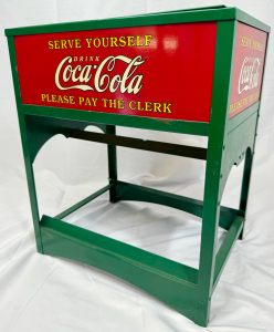 1990S GLASSCOCK COCA COLA REPRODUCTION SALESMAN SAMPLE COOLER