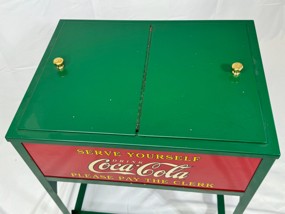 1990S GLASSCOCK COCA COLA REPRODUCTION SALESMAN SAMPLE COOLER