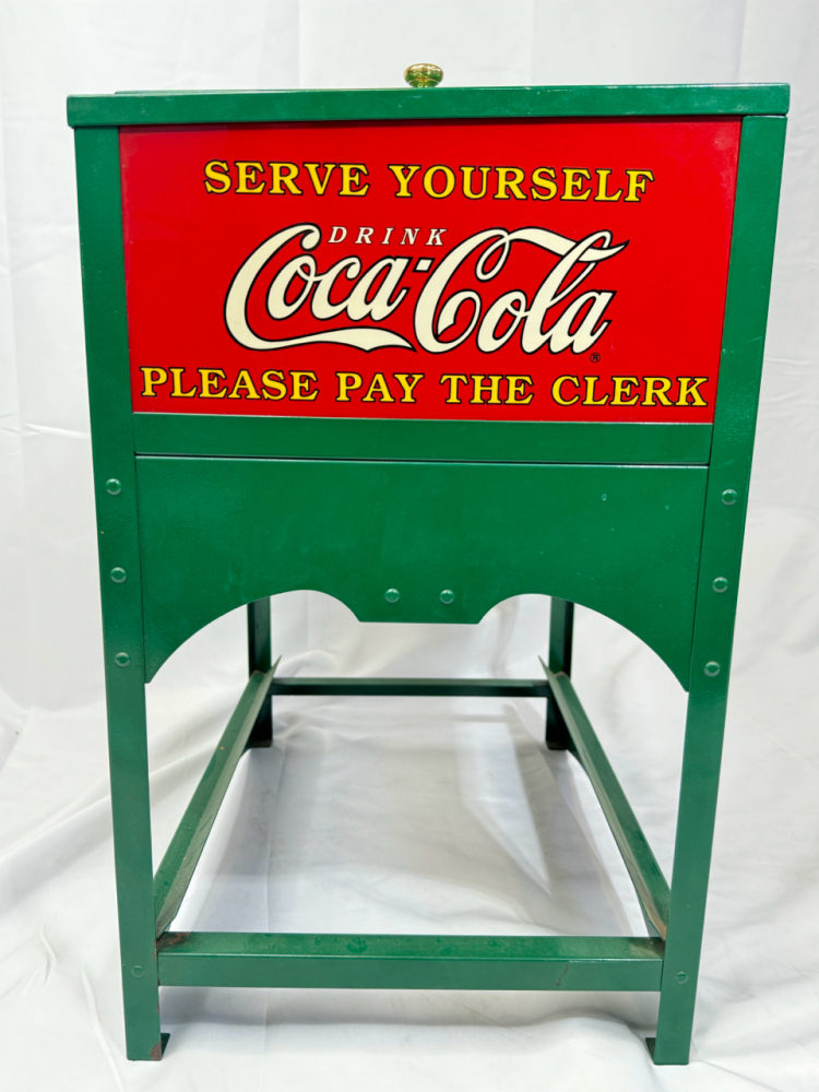 1990S GLASSCOCK COCA COLA REPRODUCTION SALESMAN SAMPLE COOLER