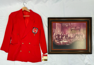 COCA-COLA SALESWOMAN JACKET W/ COKE BoD FRAMED PHOTO