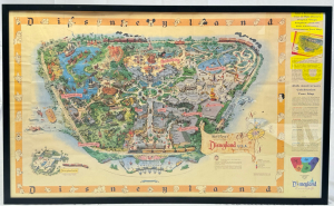 ORIGINAL FRAMED DISNEYLAND 45TH ANNIVERSARY MAP