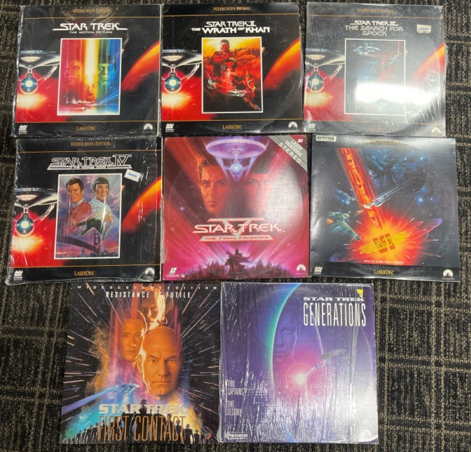 STAR TREK LASERDISC LOT OF (9)