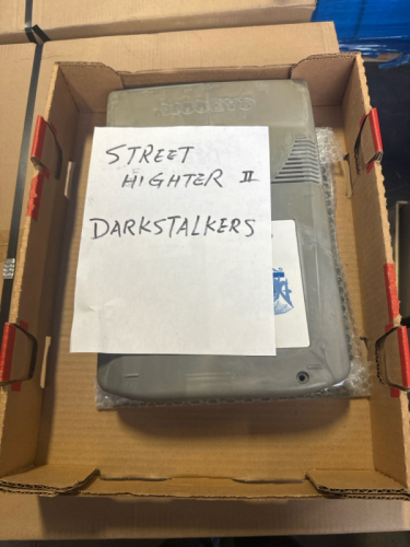 1 BOX LOT- STREETFIGHTER II, DARK STALKERS ARCADE PCB'S MISC.