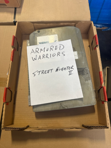 1 BOX LOT- ARMORED WARRIORS STREET FIGHTER II PCB'S MISC.