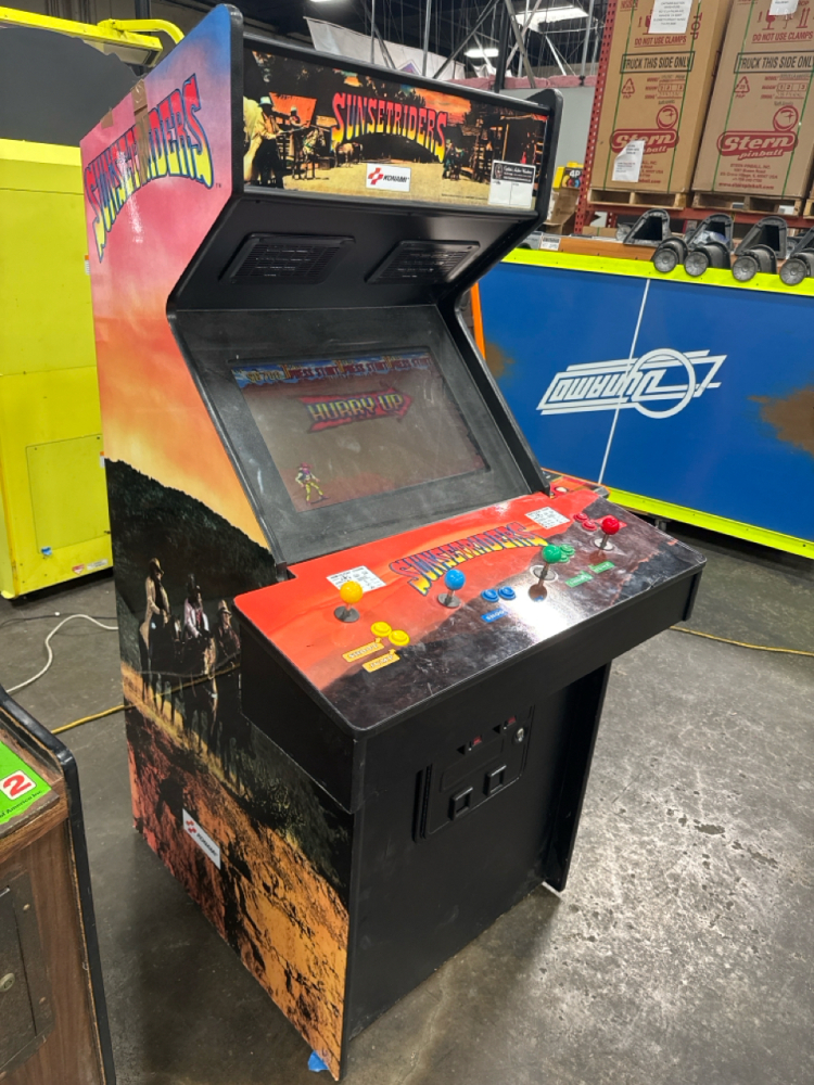 SUNSET RIDERS UPRIGHT ARCADE GAME