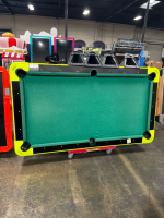 POOL TABLE DYNAMO W/ FLUORESCENT YELLOW TOP COIN OP