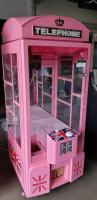 32" LONDON PHONE BOOTH PLUSH CLAW CRANE