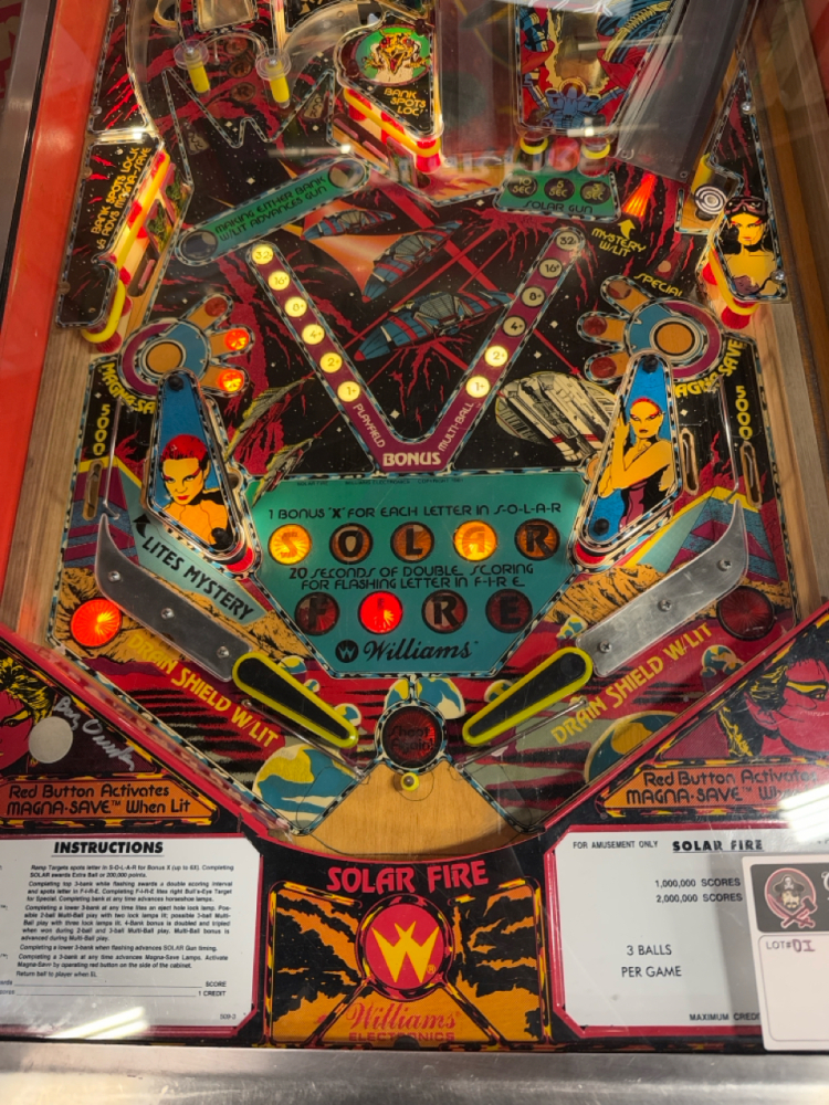 Solar System Pinball Machine SOLAR FIRE PINBALL MACHINE MACHINE WILLIAMS