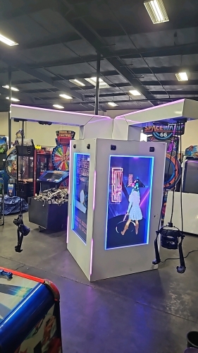 VR MULTI SCREEN DUAL MUSIC & SPACE BATTLE SIM KIOSK MACHINE