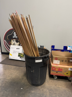 LOT OF POOL STICKS