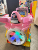 KIDDIE RIDER SPT YELLOW/PINK ROCKET SHIP LOOK - 4