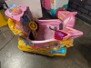 KIDDIE RIDER SPT YELLOW/PINK ROCKET SHIP LOOK - 7