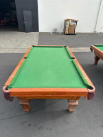 POOL TABLE 8' SLATE TOP CUSTOM POCKET TABLE MURRAY & SONS CO. RETRO #1