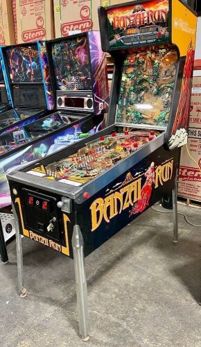 BANZAI RUN PINBALL MACHINE WILLIAMS 1988