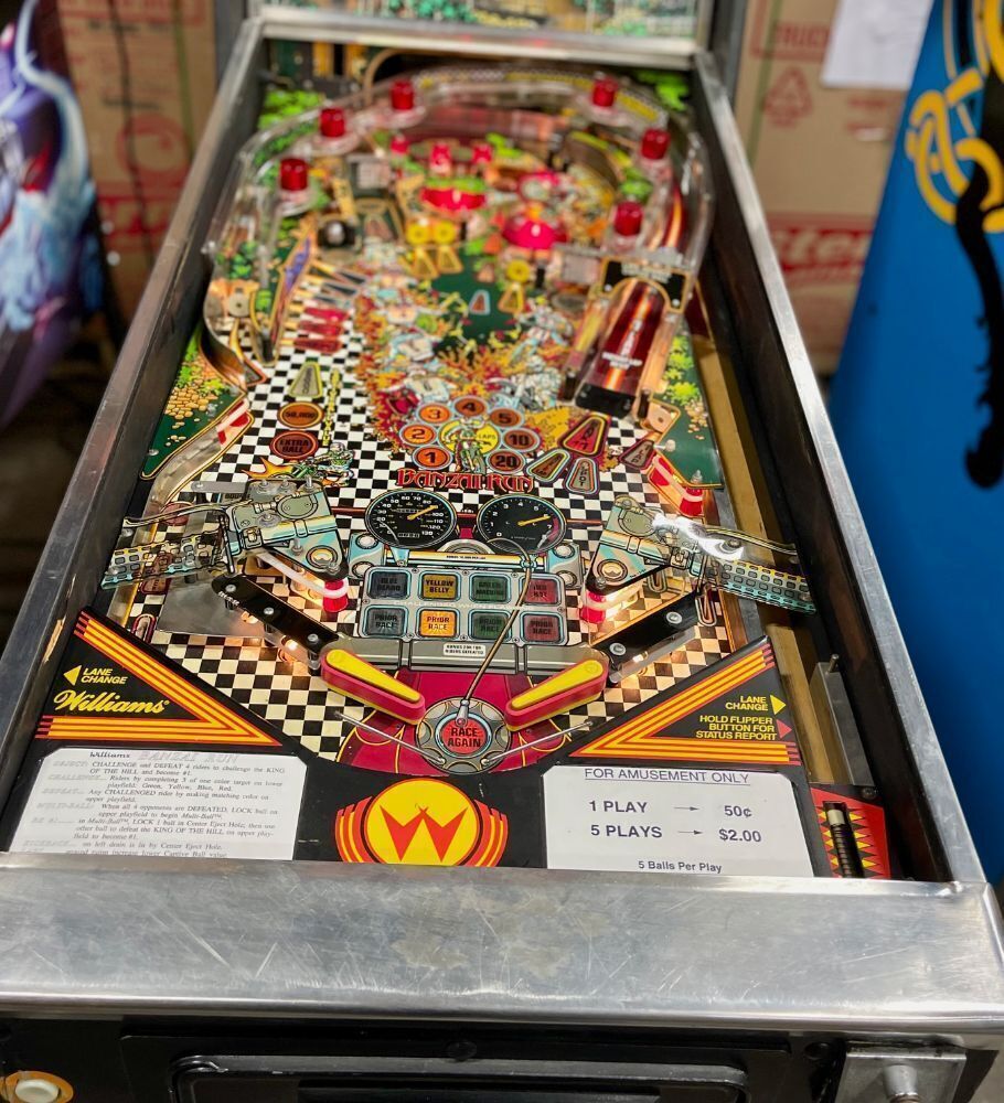 BANZAI RUN PINBALL MACHINE WILLIAMS 1988