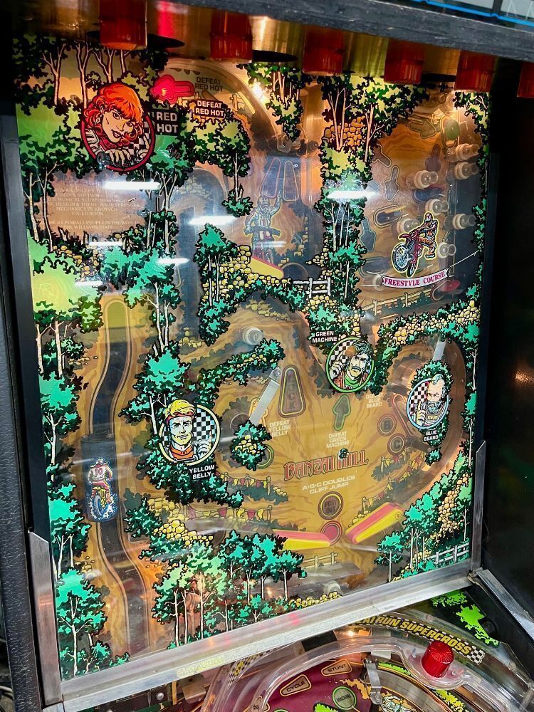 BANZAI RUN PINBALL MACHINE WILLIAMS 1988