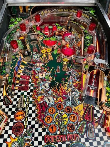 BANZAI RUN PINBALL MACHINE WILLIAMS 1988